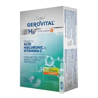 Hyaluronic Acid 2% and Vitamin C Ampoules - Gerovital H3 Hyaluron C - 10 vials x 2 ml